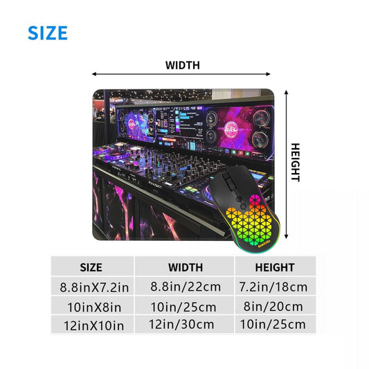 1pc DJ-Inspired Mouse Pad, Pioneer DJ XDJ-XZ, Durable Rubber Base, Black & Silver, High-Definition Multi-Button & Rotary Knob, Fade-Resistant, for Home & Office Use