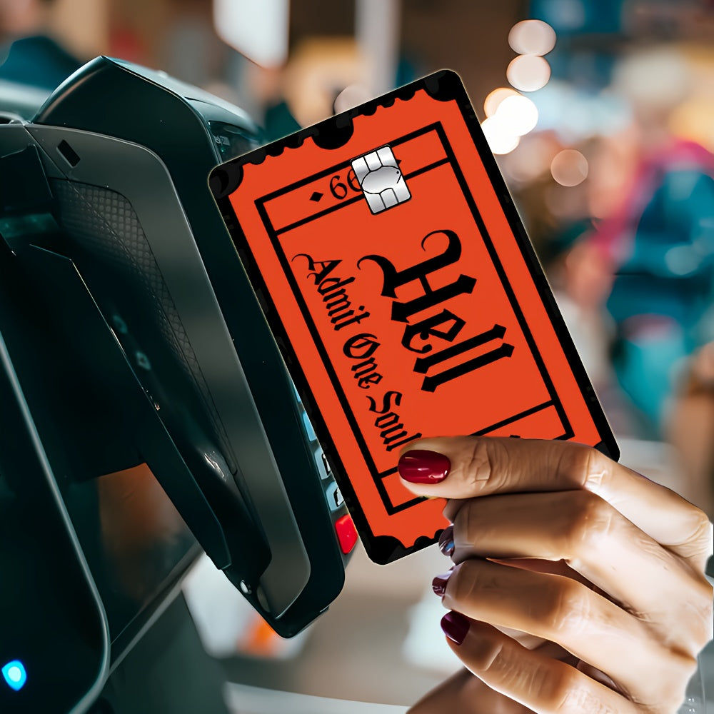 3pcs Waterproof & Scratchproof Credit Card Skins - Self-Adhesive Vinyl Card Protectors with Logo/Text/Barcode/QR Code, Fits Most Debit/Credit Cards