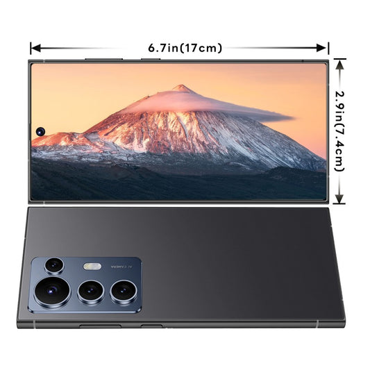 2026 New S25 Intelligent Android Phone | 4K Display, 12+512GB Storage, Face & Fingerprint Recognition, 6.8" HD Dual SIM, Type-C Long Battery, Business Phone, Sleek Design, Stylish Mobile, High-Quality Display, Durable Build,