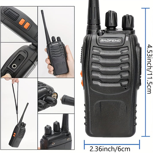 6pcs Walkie Talkie, Professional Two-Way Radios, Long Range UHF Communicator for Adults, Rechargeable Battery, Handheld 6pcs Walkie Talkie Set with Earpiece, Family Restaurant