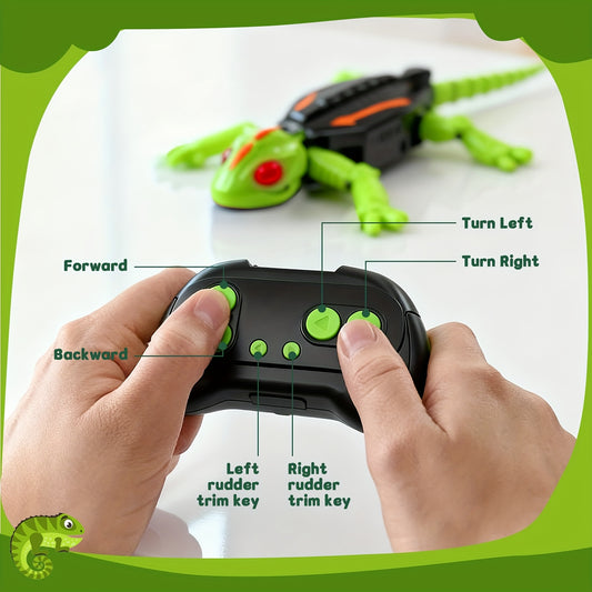 1pc Remote Control Gecko Robot Toy with Motion Sensor, USB-Powered Climbing RC Lizard Suitable for &, Green Crawling Robot with Lithium-Polymer Battery (Ideal Birthday/Christmas/Halloween Gift)