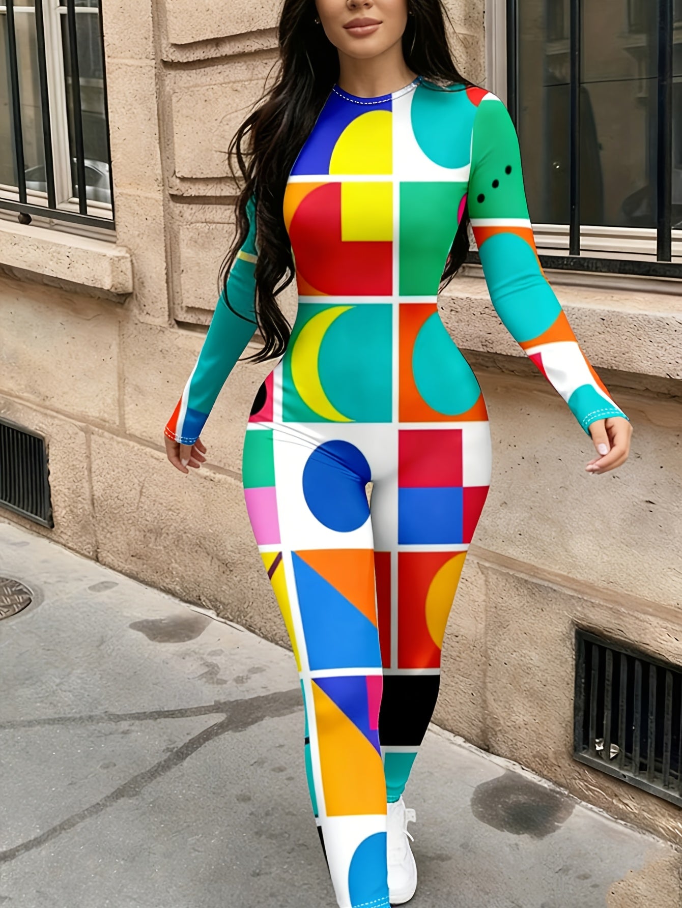 Women's Sexy Clothing Casual Fashion Long Sleeved Tight Fitting Jumpsuit Autumn Women's Trendy Jumpsuit