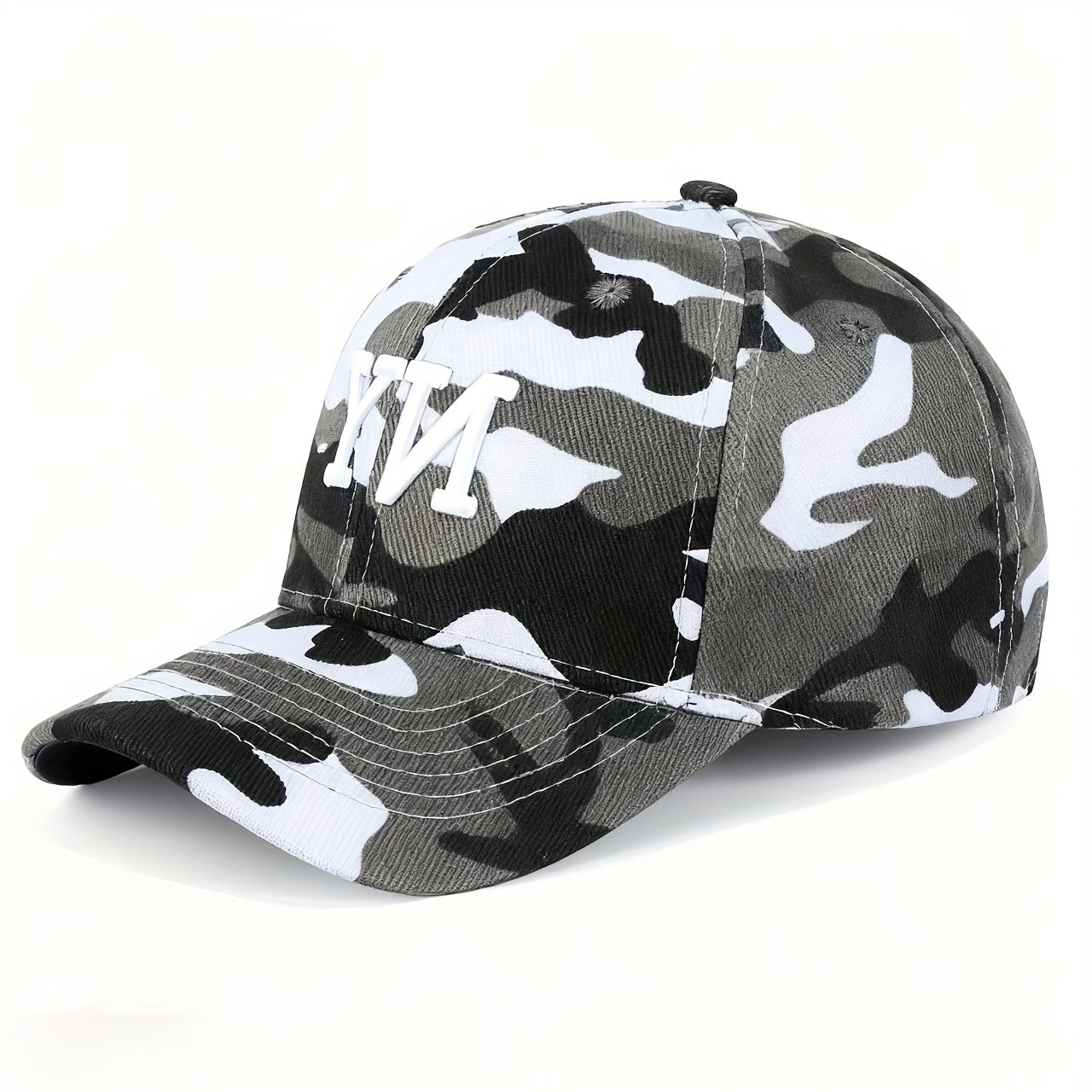 Unisex Camouflage Baseball Cap with NY Letter Embroidery - Adjustable Snap Closure, Lightweight 100% Acrylic Suitable for Outdoor, Casual, And Party Wear, Printed Baseball Cap, Black Baseball Cap, Mesh Baseball Cap, Casual We