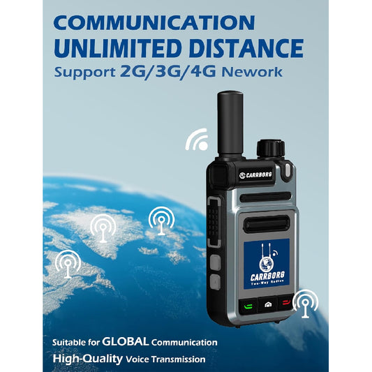 2 Pack V1 Global 4G/5G Walkie Talkie Two Way Radio System with SIM Cards, 4000mAh Type-C Battery- Handheld VHF/UHF Radios for Hunting, Fishing, Outdoor, Camping, Emergencies - Global Coverage (Compatible with 2.4G/3G/4G/5G)