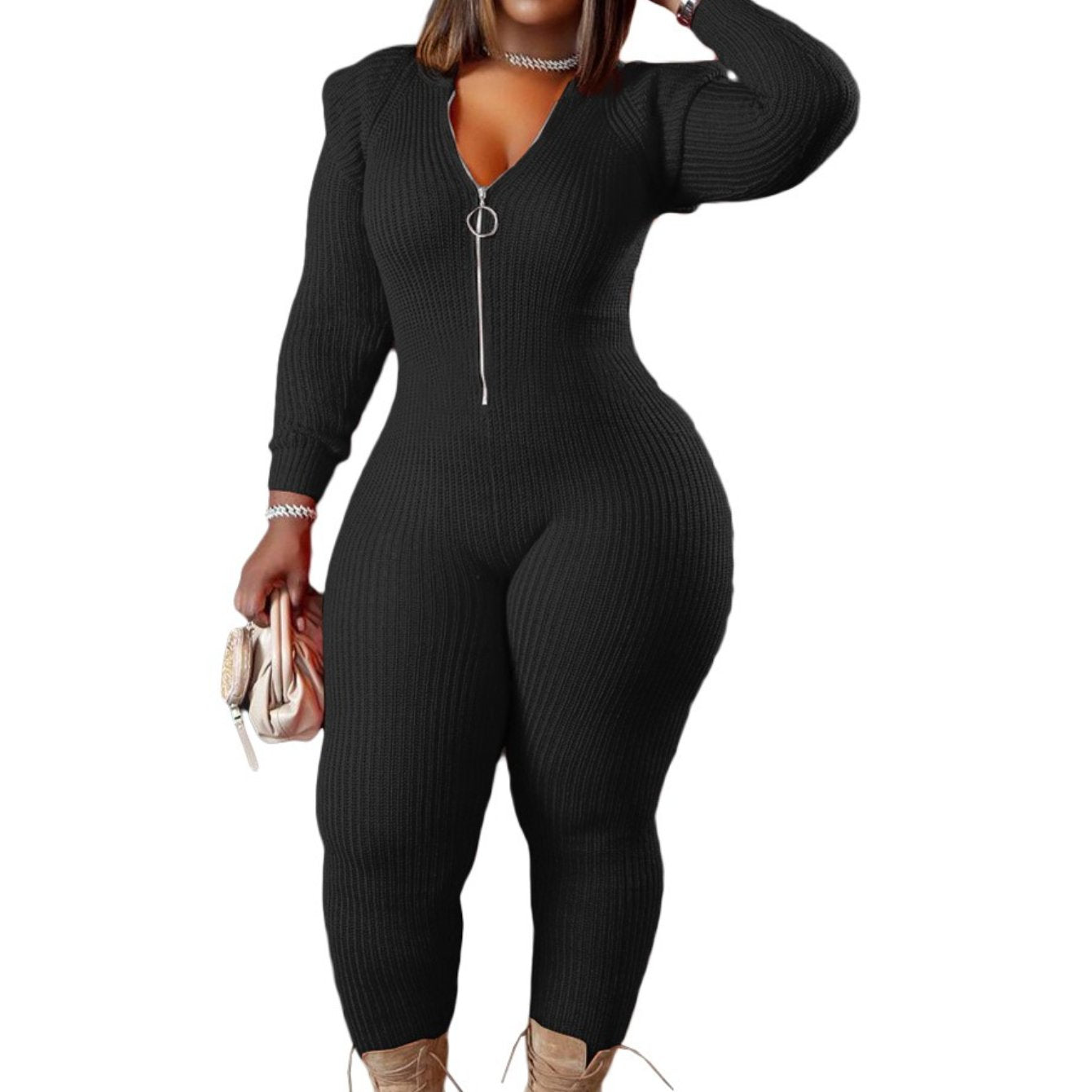 HERTALK Women Fashion Imitation Padded Shoulder Hooded Jumpsuit | Casual Fall/Winter Style with Off the Shoulder Collar, Long Sleeve, Ruffle Details, Palazzos Hem