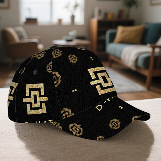 1pc 2D Thanksgiving Elegant Golden Pattern Print Baseball Cap - Full-Body Polyester Hat with Bold Vibrant Design, Ideal for Streetwear, Sports & Outdoor Running., Casual Wear, Streetwear Fashion, Trendy Headwear, Durable Fabr