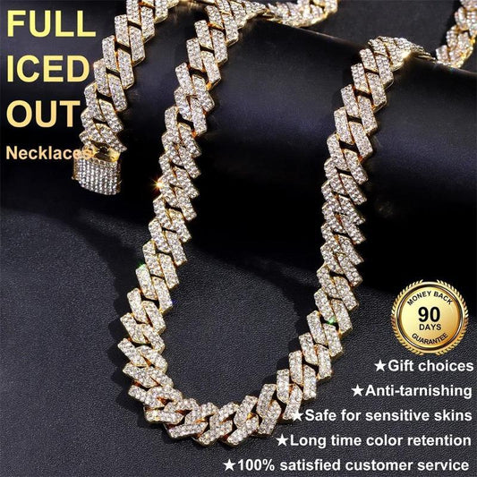 5pcs Hip Hop Men Watch Cuban Link Chain Set 15mm Necklace +Watch+Bracelet+Ring Creative Iced Out Stylish Jewelry For Women Men -The Perfect Gift For Father'S Day, Valentine'S Day, Easter, Birthdays, Christmas Gift