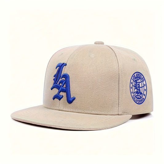 1pc Unisex Adjustable Snapback Vintage Logo Baseball Cap - Lightweight Breathable Black/White/ Grey with Lettering & Angels Emblem, Stretch Fit for Outdoor Sports, Casual Wear, -Themed Apparel (No Needle-Prick Embroidery