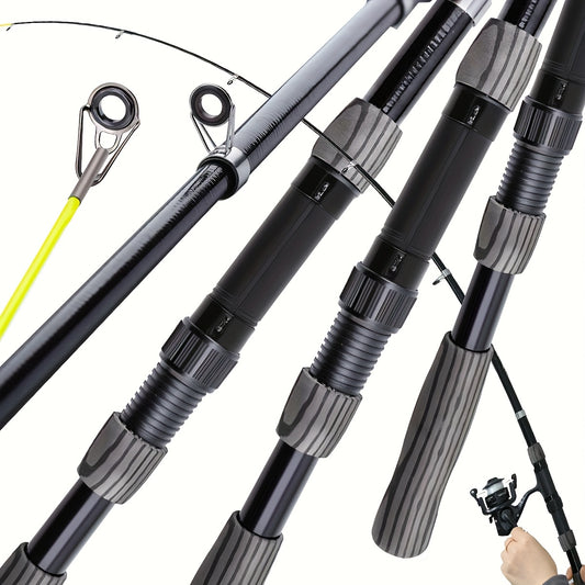 1.8-2.1m Telescopic Fishing Rod & Reel Combo with Carry Bag - Lightweight Fast Action Spinning Reel, Ambidextrous Left/Right Hand Operation, Medium Light Power For Saltwater & Freshwater Fishing, Ideal Gift For Christmas, Hal