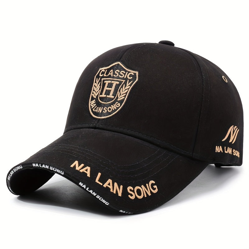 Women's Handmade 3D Embroidered Logo Baseball - Adjustable Snap Closure Sun Hat with Golden/Beige/Navy/Vibrant Color Threads, Lightweight All-Season Outdoor Fishing & Casual, Name/Text Embroidery (Grey/Black)
