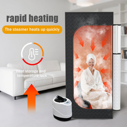 Portable Home Sauna Tent: 9 - Level Heating, with Steamer & Chair - Ideal for Personal Use, Detox, Portable Infrared Sauna, Sauna Accessories, Infrared Sauna for Home, Sauna Blanket, Portable Sauna, Sauna Room, Portable Sauna