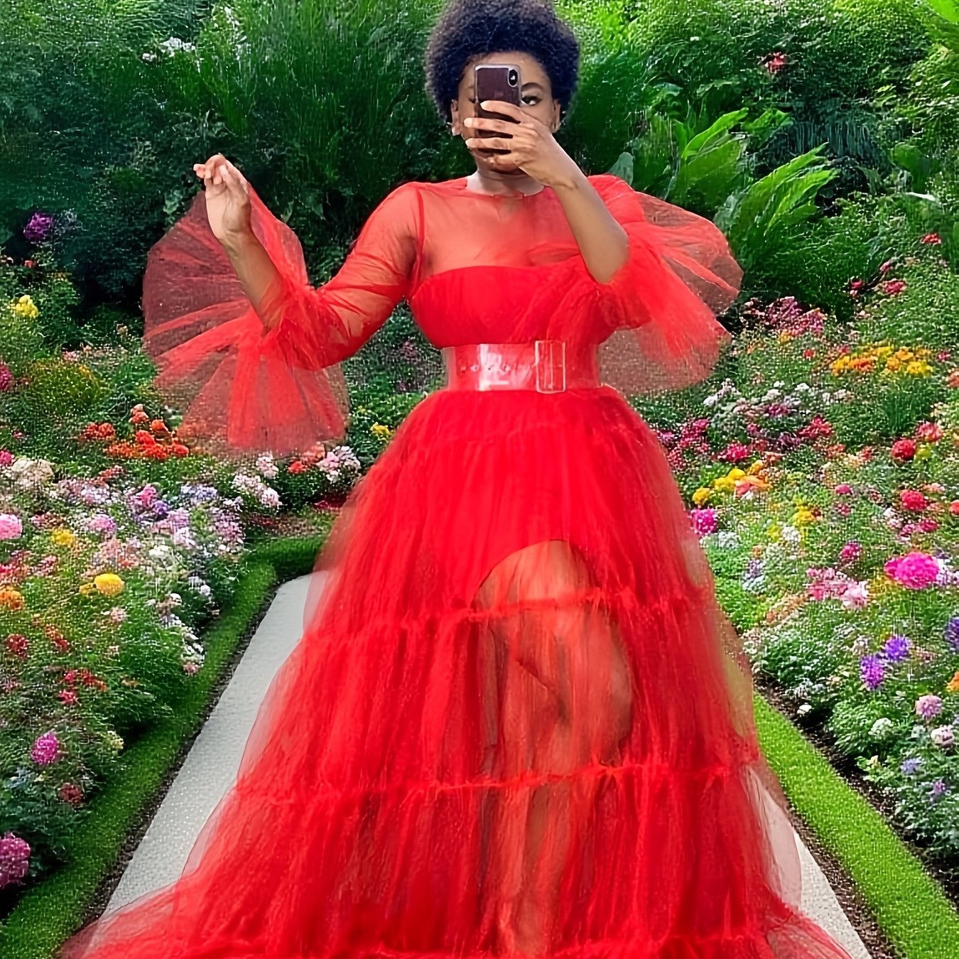 Women' Sexy Lace Off-Shoulder See-Through Maxi Dress - Neck -Line Party Gown with Long Pleated Train Suitable for Club, Prom, Wedding Dresses