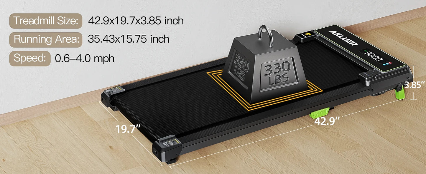 AKLUER Walking Pad with Incline,Under Desk Treadmill for Home,2.5HP with Remote Control,4 in 1 Incline Treadmill with LED Displa