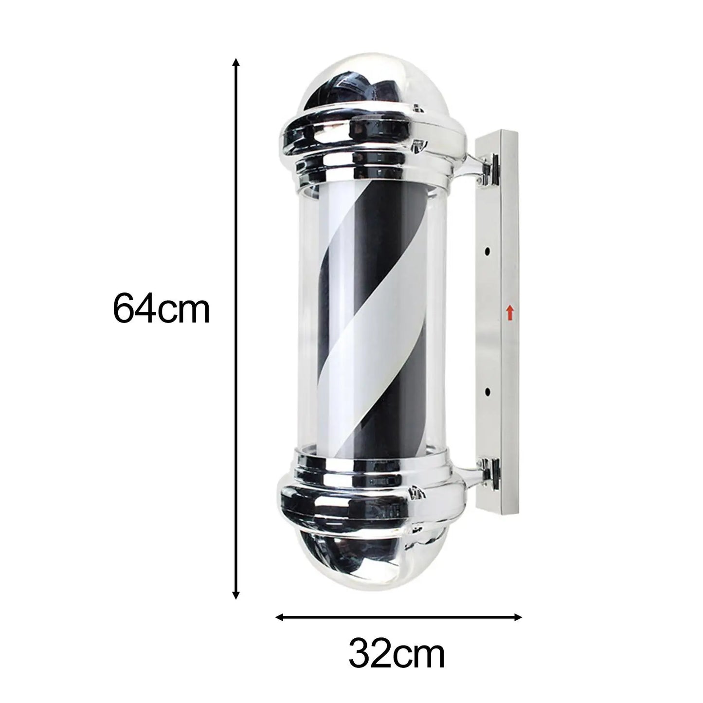 Barber Pole Rotating Light Salon LED Sign Wall Mounted Salon Light Waterproof Sturdy Barbershop Wall Hanging Salon Sign US Plug