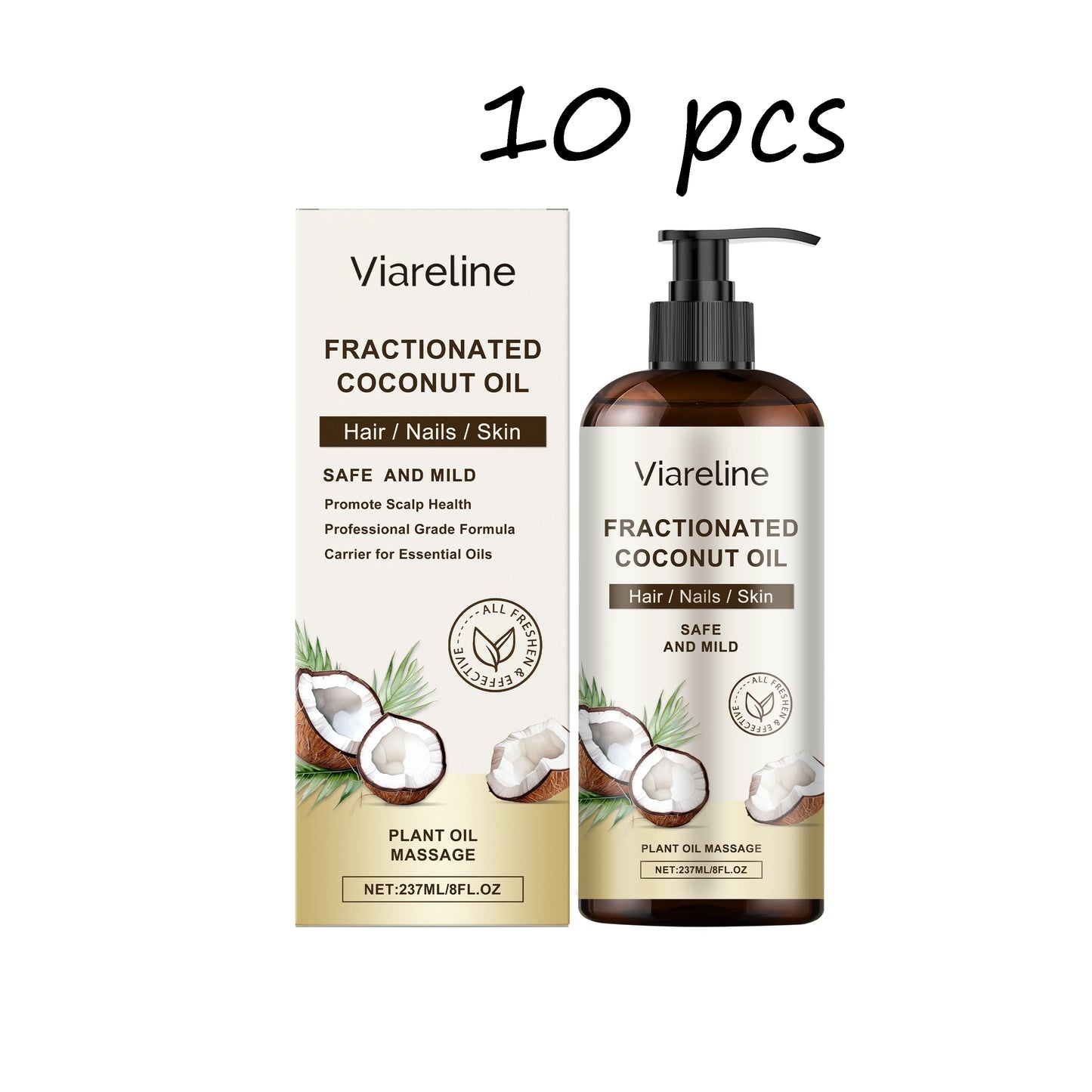 Viareline Coconut Body Essence Oil Moisturizing Massage Body Relief Soreness and Fatigue Daily Nourishing Coconut Body Oil