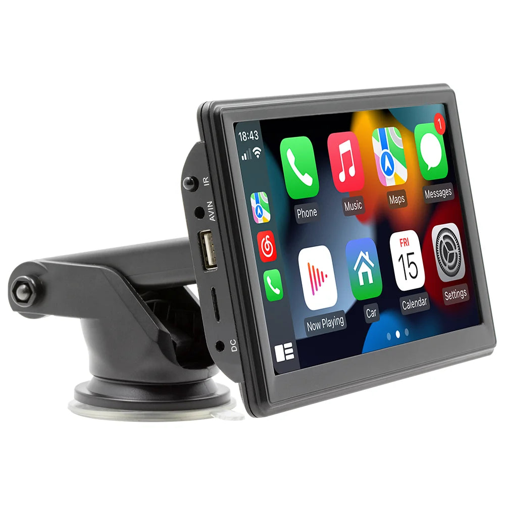 BQCC 7 Inch Portable Mirrorlink Multimedia Radio Fm Bt Radio Display Wireless Android Auto Carplay Screen Car Monitor B500w