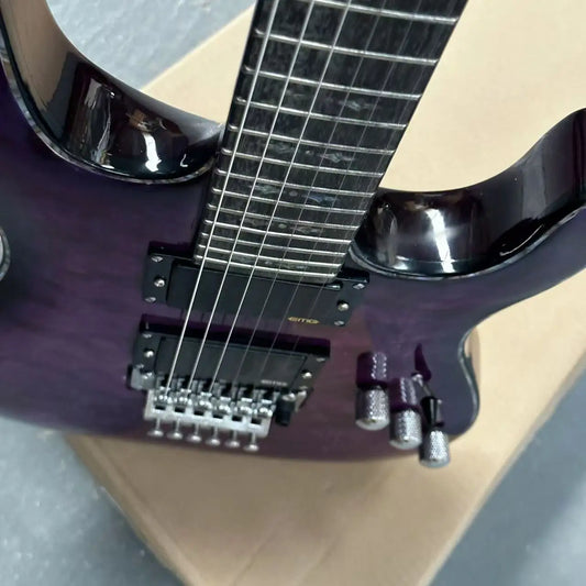 Sche.ter Syn.ster Custom Gloss Purple Line Body HH Chrome Hardware Tremolo Floydros Free Ship