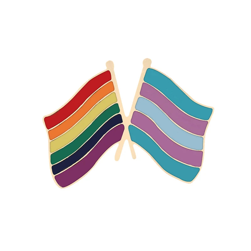 LGBT Flag Rainbow Heart Brooch Peace and Love Enamel Pins Clothes Bag Lapel Pin Gay Lesbian Pride Icon Badge Unisex Jewelry Gift