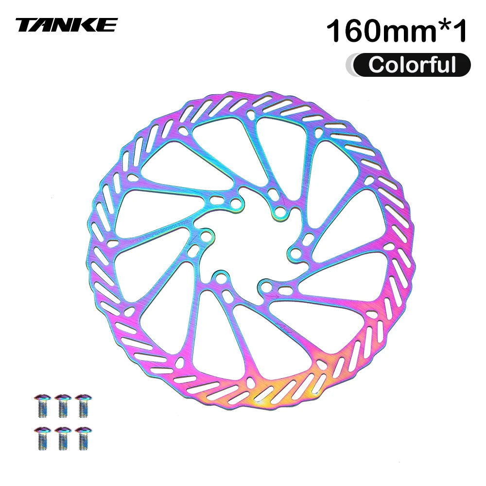 TANKE Bike Disc Brake 140 160 180 203 Rotors With Bolts Hydraulic Brake Road Mountain Bicycle MTB Oil Slick Rotor Bicycle Parts