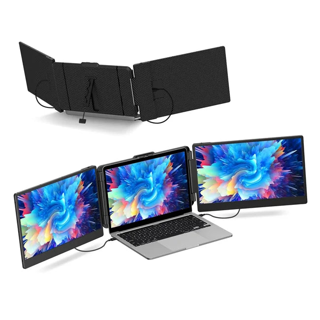 Factory OEM ODM Laptop Screen Extender 14 Inch 1080P Triple LCD Display Ultra Thin S2 Portable Monitor