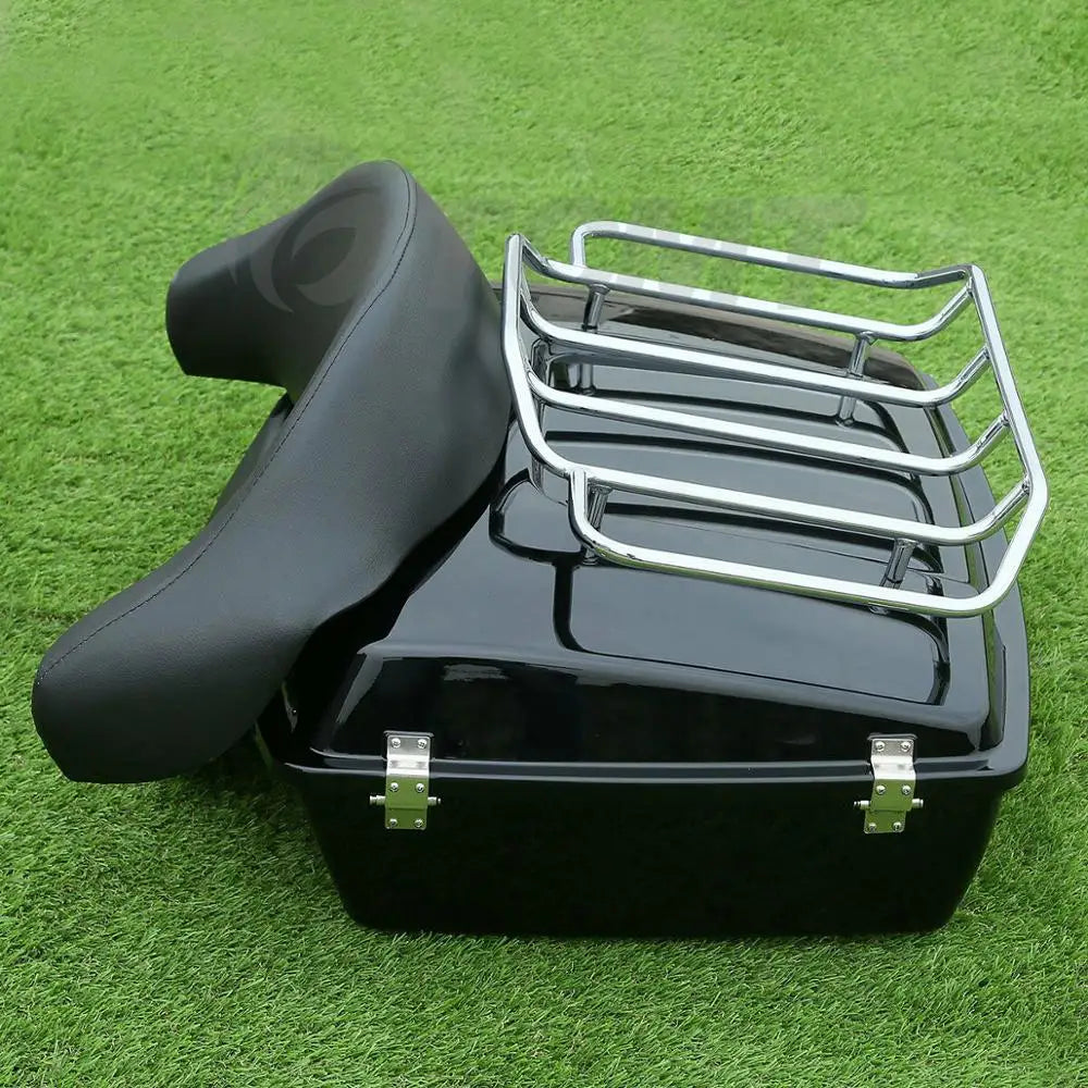 Motorcycle 10.7" Chopped Trunk Set For Harley Touring Road King Street Glide Electra Glide 1997-2013