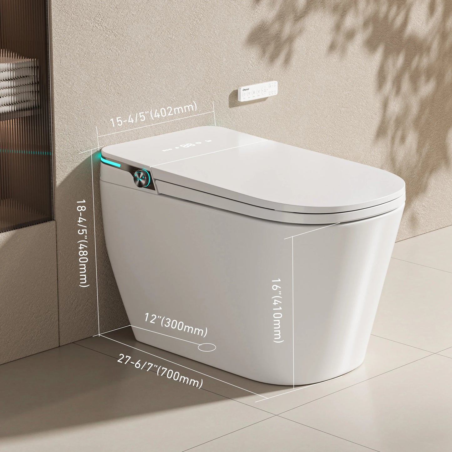 US Lock Stock Smart Toilets Bowl Electric Bidet Water Closet Intelligent Toilet Auto Seat Heating Modern Commode Smart Toilet