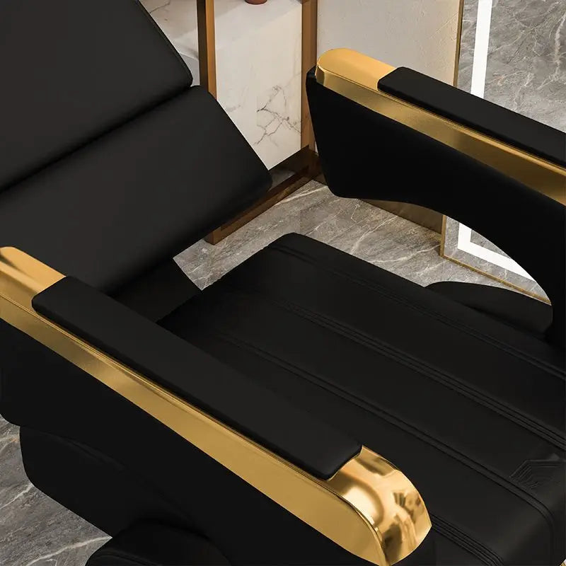 High-end Hair Salon Styling Chair Equipment Barbershop Lift Deck Chair Beauty For Shampoo Haircut Perm Hair Dye Lounge