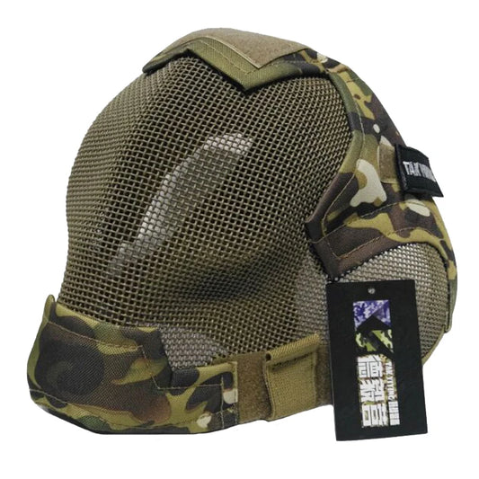 TAK YIYING Airsoft Mask Full Face Mask War Game Steel Mesh Paintbal Head Protective Mask hunting Full Cover V6 Mask