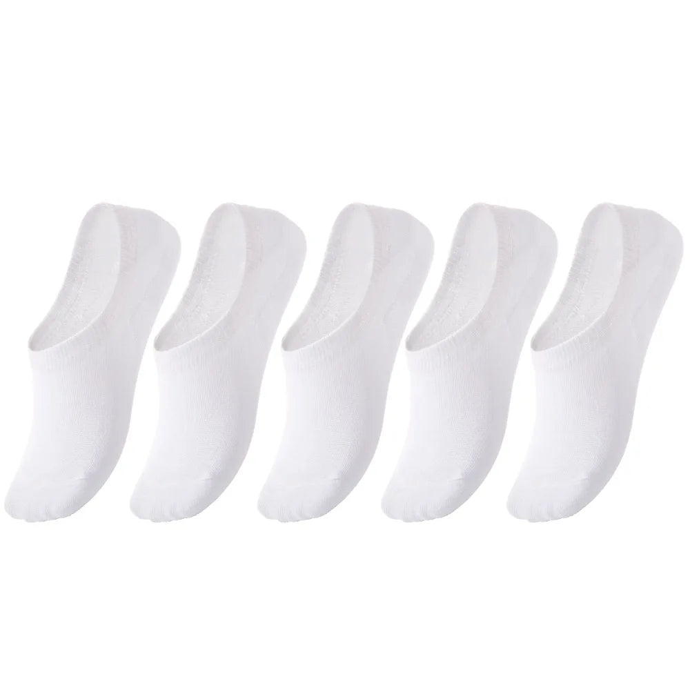 5 pairs of boys girls children soft invisible socks low casual cotton leisure sailing anti-skid stealth non-display
