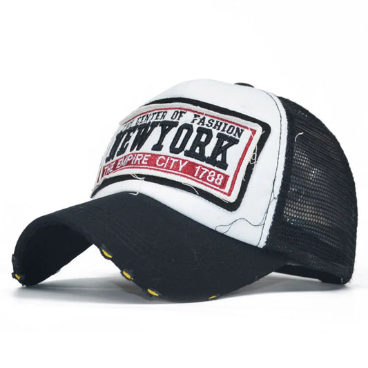 FS Summer Mesh Trucker Hats Blue Baseball Cap For Men Women Outdoor Sports Golf Hat Street Snapback Hip Hop Caps Bone Masculino
