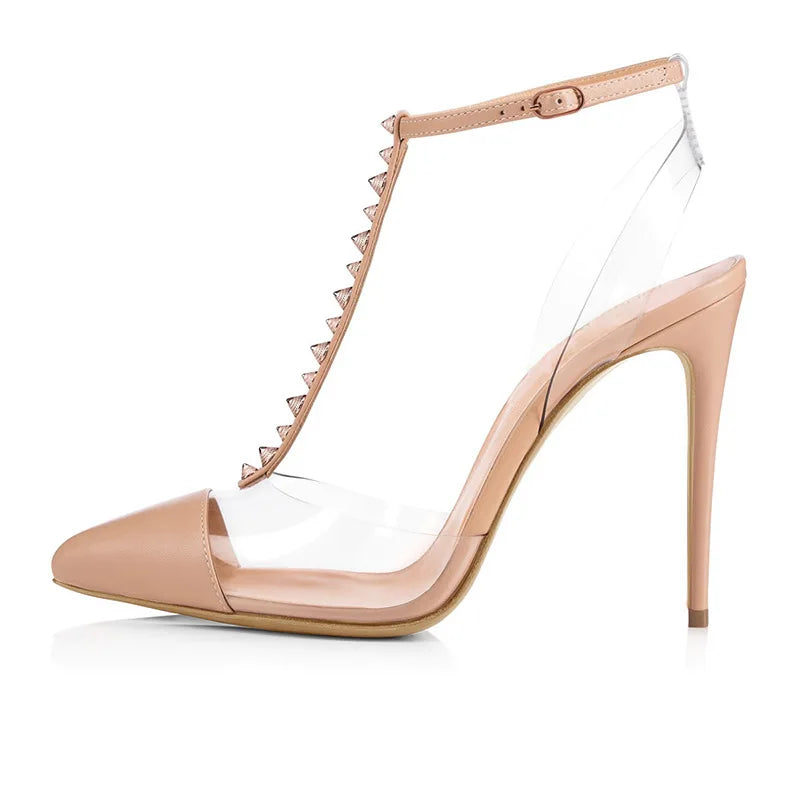 Tailingjia Transparent Sandals Pvc Women High Heel Sandals Ladies Shoes