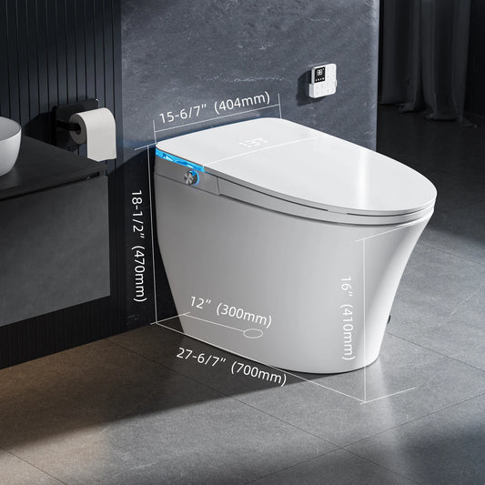 US Local Stock Onirap Smart Toilet Automatic Flushing Toilet Floor Mounted Remote Control S-Trap Electric Bidet Smart Toilets