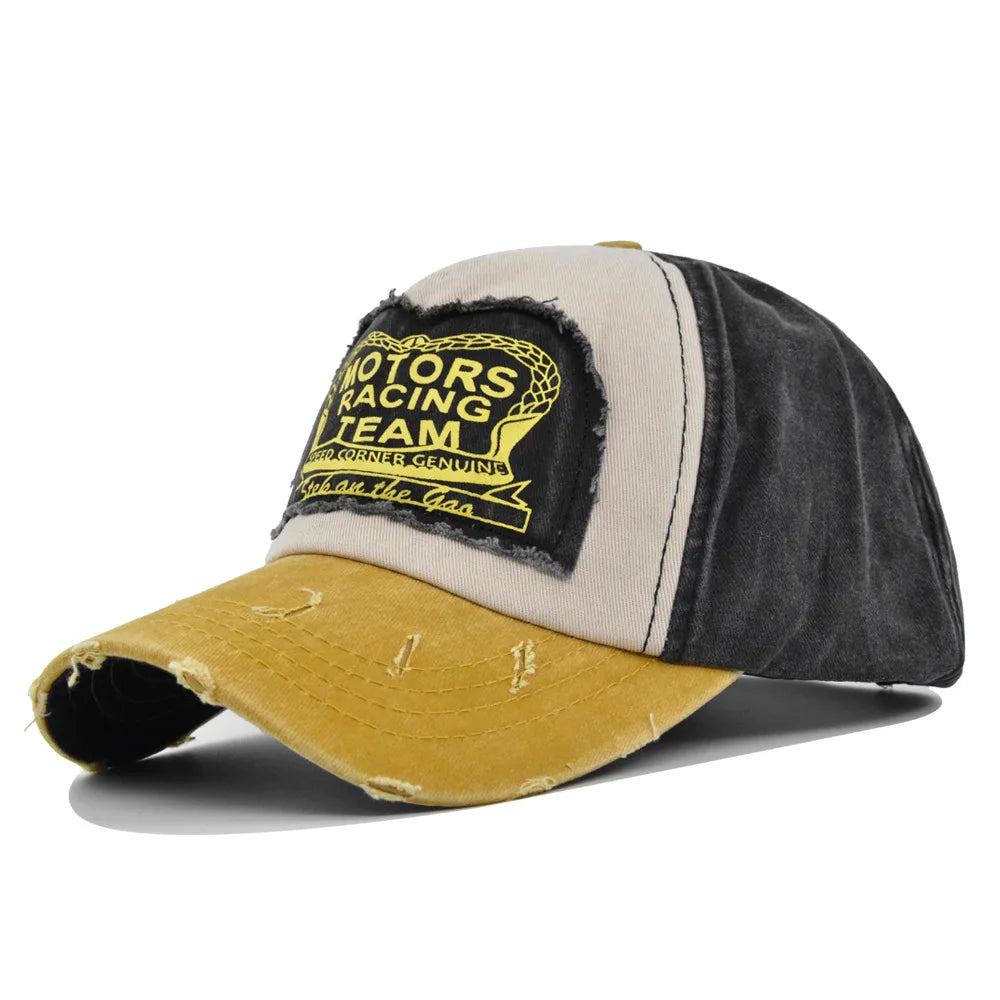 Baseball Cap Snapback Hat MOTORS RACING TEAM Sun hat Spring Autumn baseball cap Sport cap Hip Hop Fitted Cap Hat For Men Women
