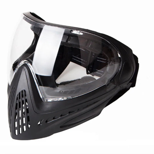 F1 Full Face Tactical Mask With Single Layer Paintball Safety Anti-fog Goggle Tactical Mask Tactical Airsoft Equipment F0022