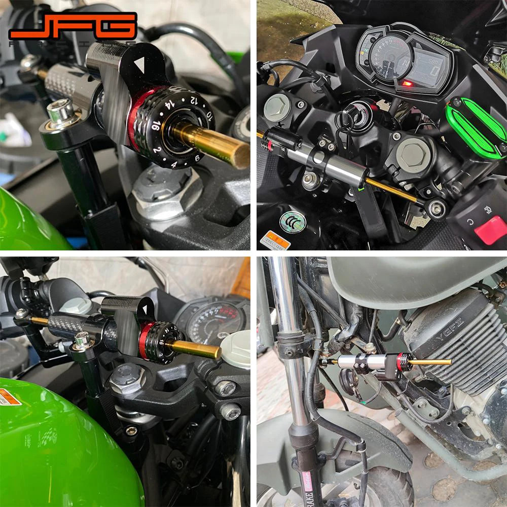 250mm Adjustable Damper Steering Stabilize Motorcycles For YAMAHA MT09 MT07 YZF R1 R6 Z300 Z250 Ninja 300R FZ1 XJR1300 Dirt Bike