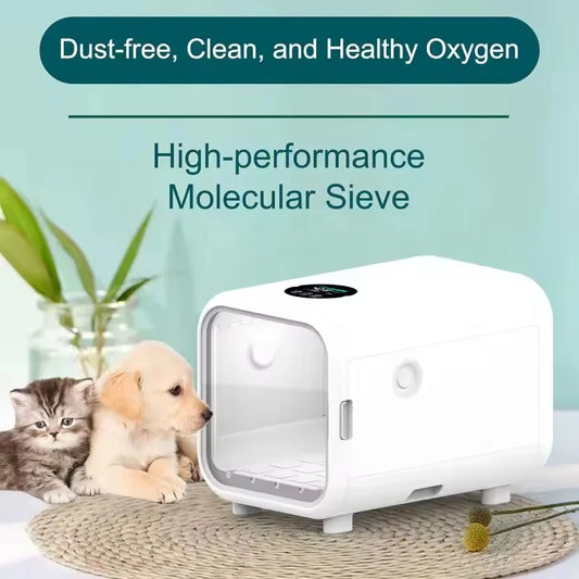 Pet Oxygen bar Dog Cat Cage Breathe Healthy Equipment ICU Chamber