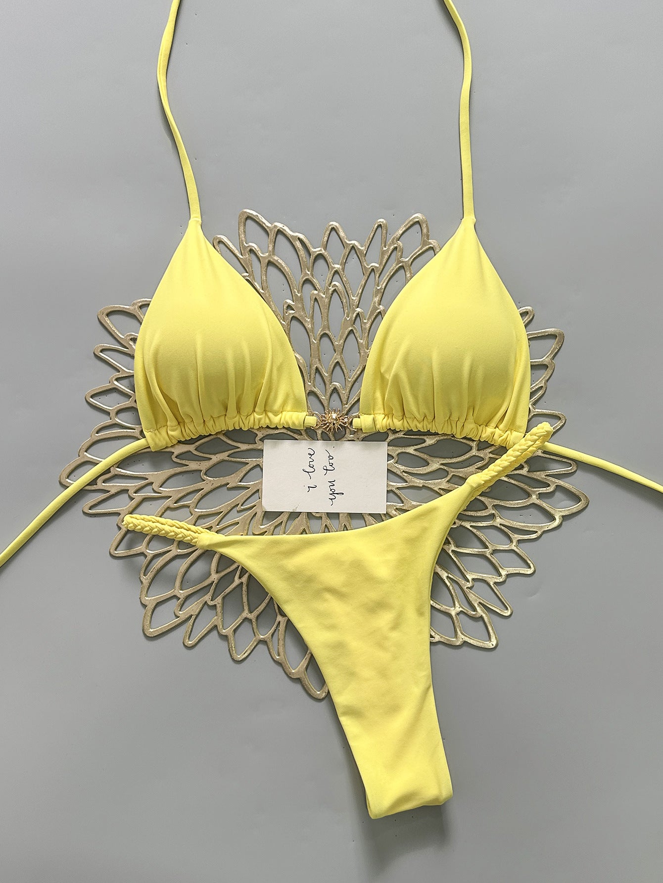 2025 European and American New Cross-Border Amazon Split Bikini Sexy Brazilian Bikini Export Beach Swimsuit