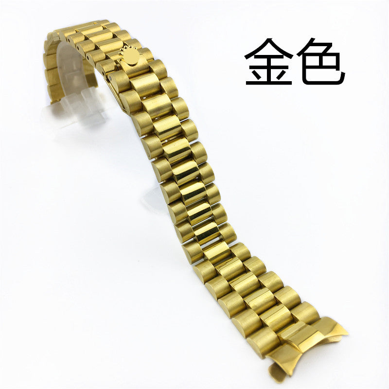 Stainless Steel Three-Bead Solid Watch Strap Rolex Watch Strap Steel Strap Watch Bracelet 13 17 20mm