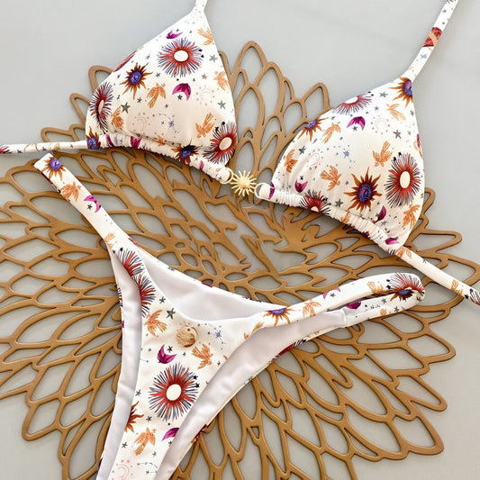 2025 European and American New Cross-Border Amazon Split Bikini Sexy Brazilian Bikini Export Beach Swimsuit