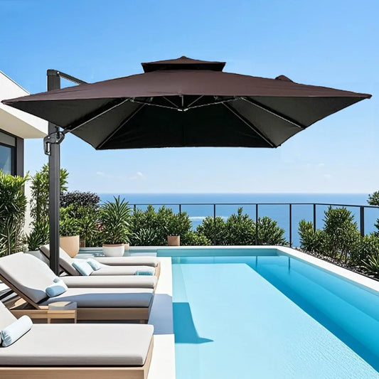 Outdoor parasol villa courtyard garden leisure home balcony sun protection waterproof cafe Roman umbrella wholesale