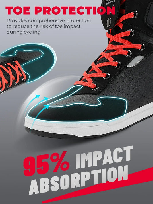 Motorcycle Summer Riding Shoes Men Riding Casual Short Boots Anti-collision Reflective Protection Durable Equipments Moto Gear