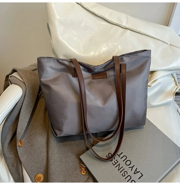 Casual Women's Oxford Cloth Shoulder Bags College Commuter Ladies Waterproof Tote Shopping Bag Large Capacity Female Handbags