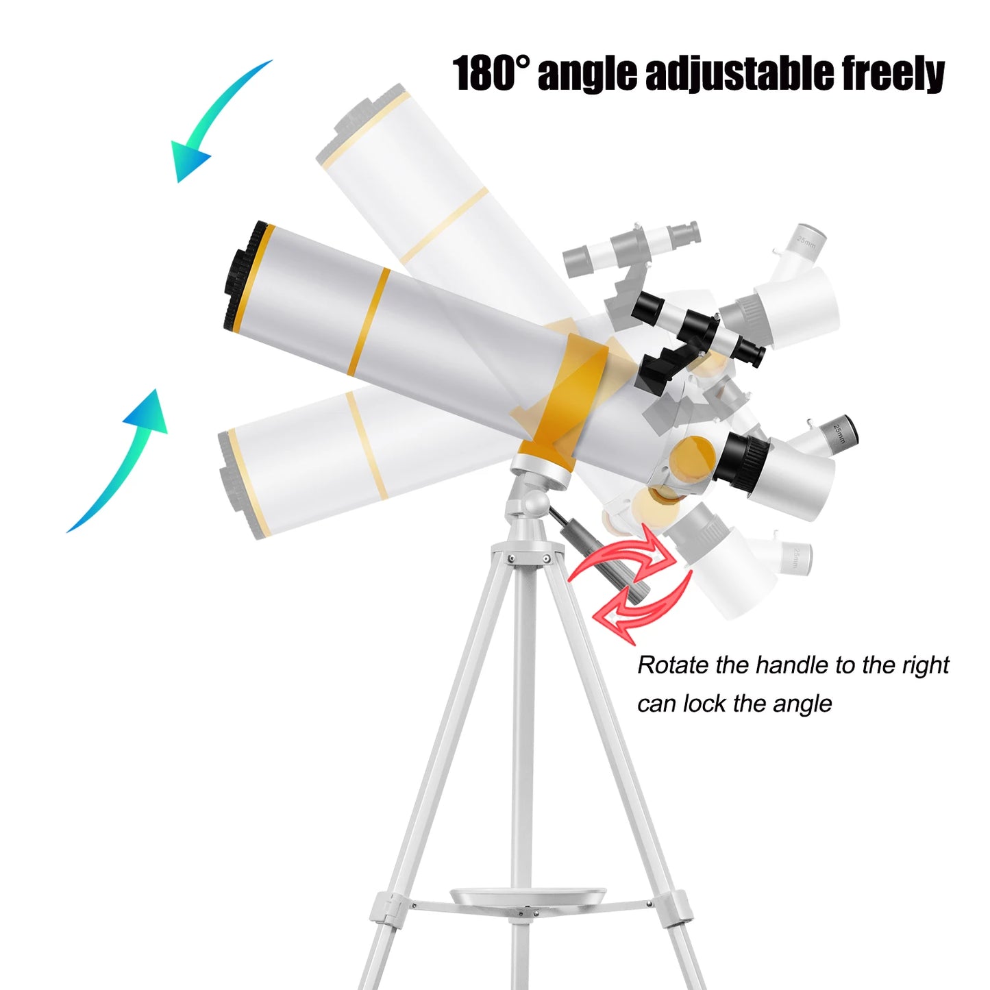 BORWOLF Astronomy Telescopes 24X-750X for Adults, 110mm Aperture 600mm , HD for Moon Stargazing