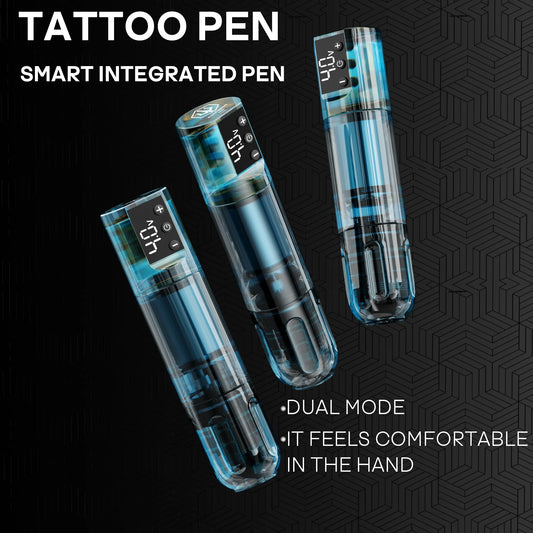 Tattoo Kit POSEIDON V6 New Tattoo Pen Kit For Permanent Makeup Tattoo Machine Kit transparently Tattoo Power Supply Tattoo Kit