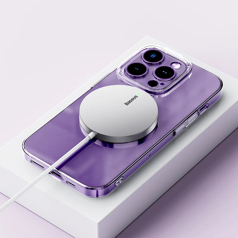 Baseus 15W Magnetic Wireless Chargers Qi Qi2 Wireless Charger Fast Charging Pad for iPhone 17 16 15 14 Mini Phone Charger Quick