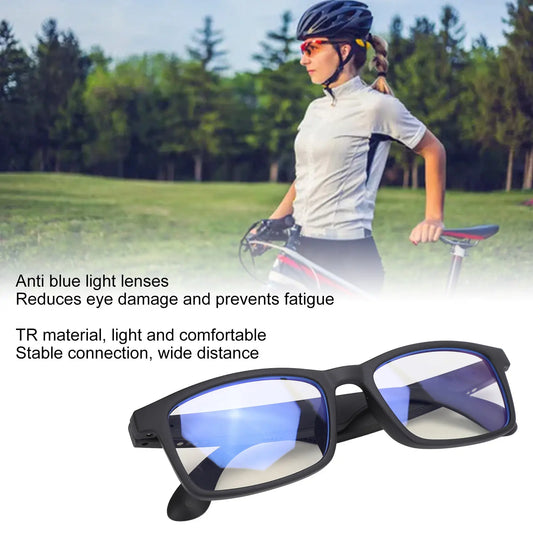 Bluetooth Sunglasses Smart Sound Glasses Blue Light Blocking Comfortable Wear Hands Calling with Microphone for Running