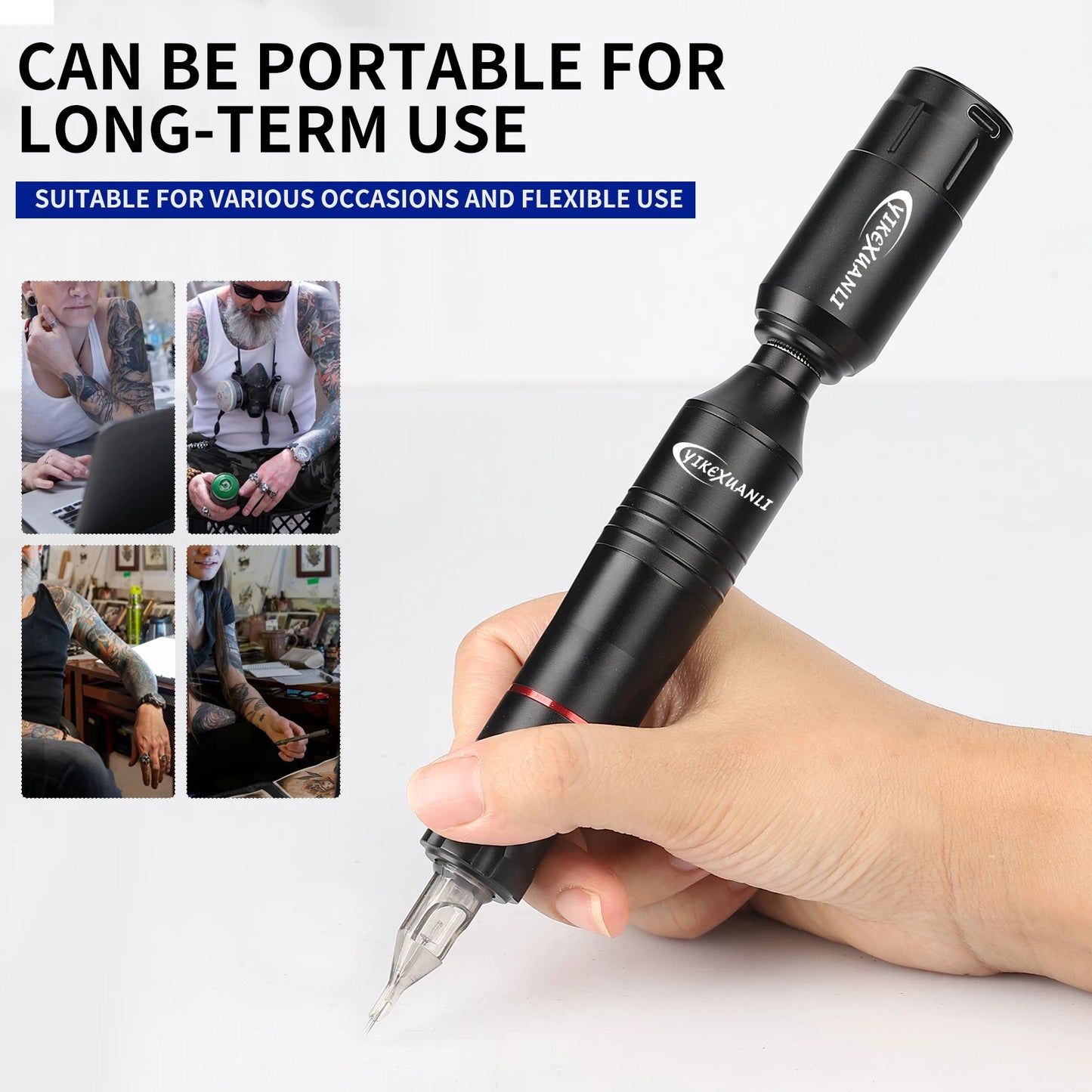Wireless Tattoo Kit Wireless Tattoo Power Supply for Beginners Tattoo Pen Kit with Tattoo Pigments 10 Mixed Needle Ink