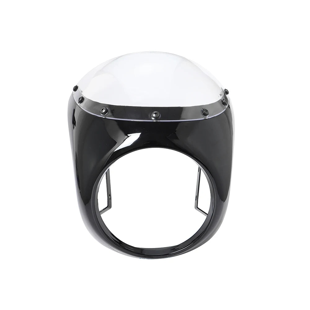 Motorcycle Red/White Front Headlight Fairing Windshield For Cafe Racer Honda Universal 7inch/16.5~18cm Retro Headlamp Windscreen