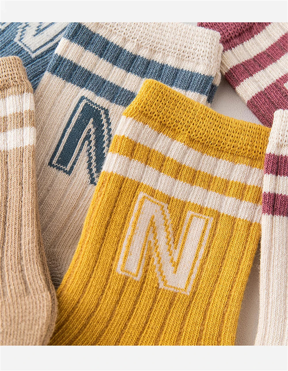 3Pair/Lot Baby Socks Knit Soft Letter Socks Baby Middle Tube Stockings Long Socks for Infant Toddler Boys Baby Girl Accessories