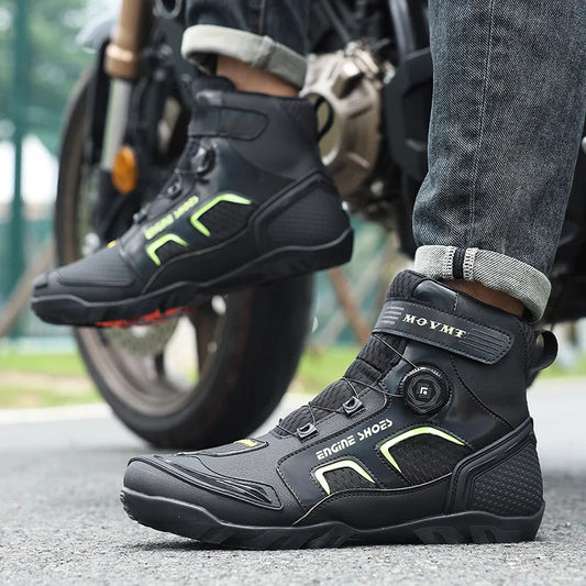 Motorcycle Boots Men Motor Motorbike Riding Shoes Anti-fall Motorcycle Shoes Motocross Off-Road Racing Botas De Motociclista